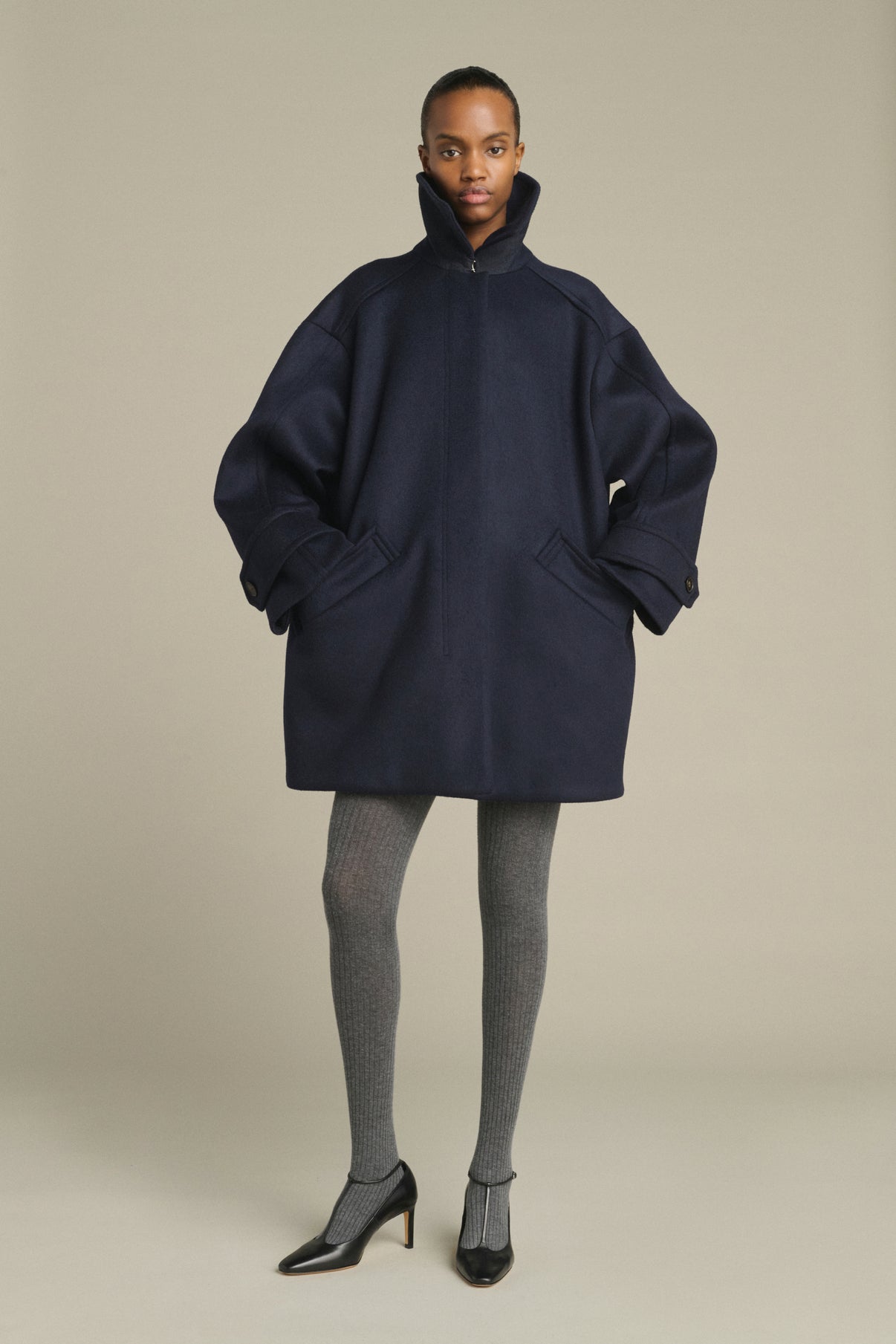 Abrigo Kasper - Dark Navy - Lana - Mujer vue 1