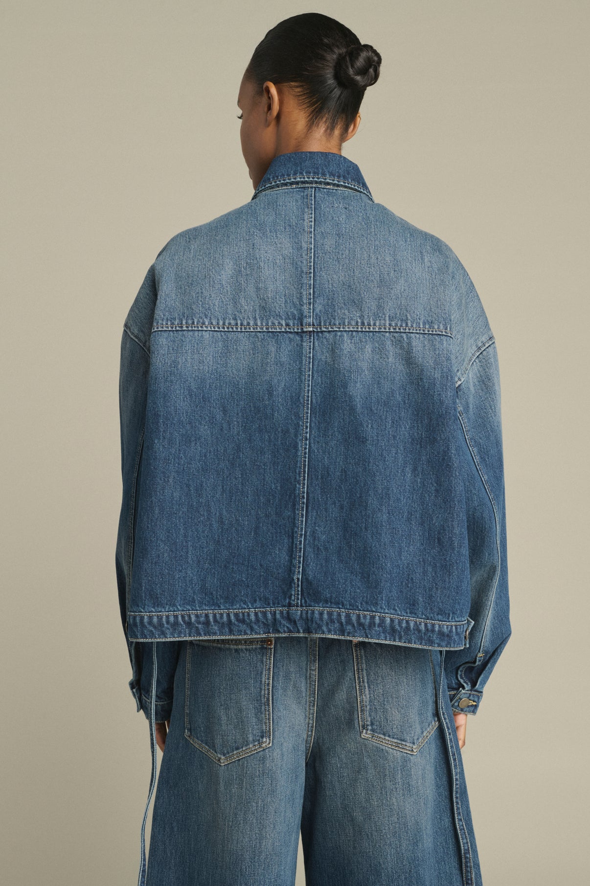 Chaqueta Lys - denim azul delavé - algodón - mujer vue 2