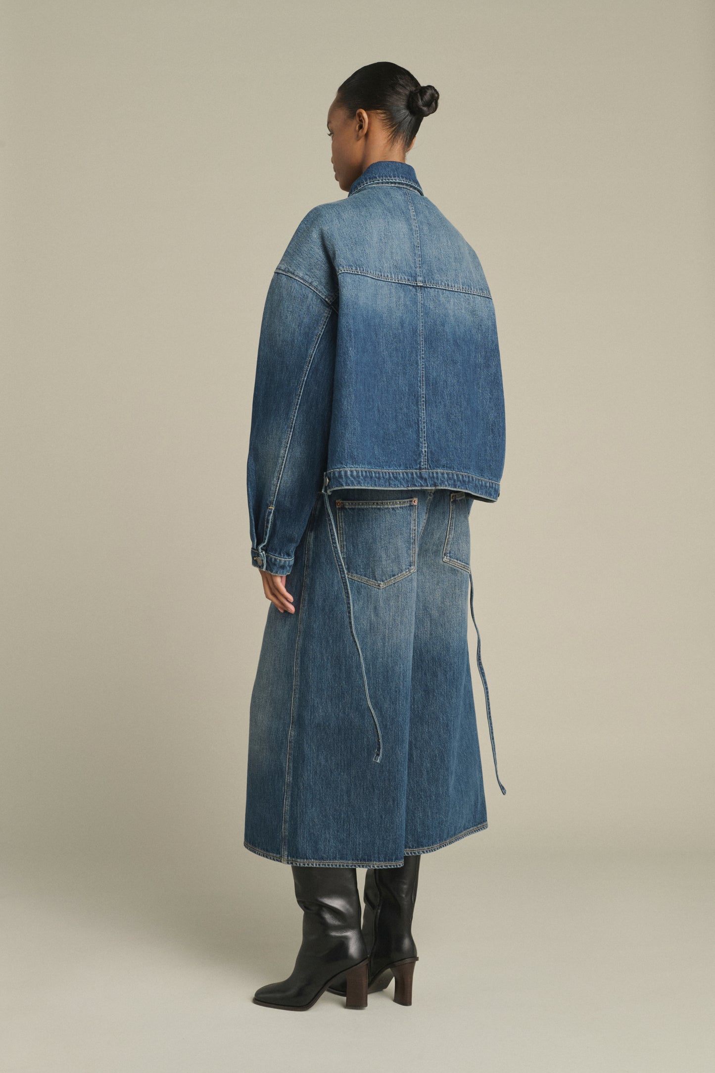 Bermuda Joyce - Denim azul delavé - Algodón - Mujer