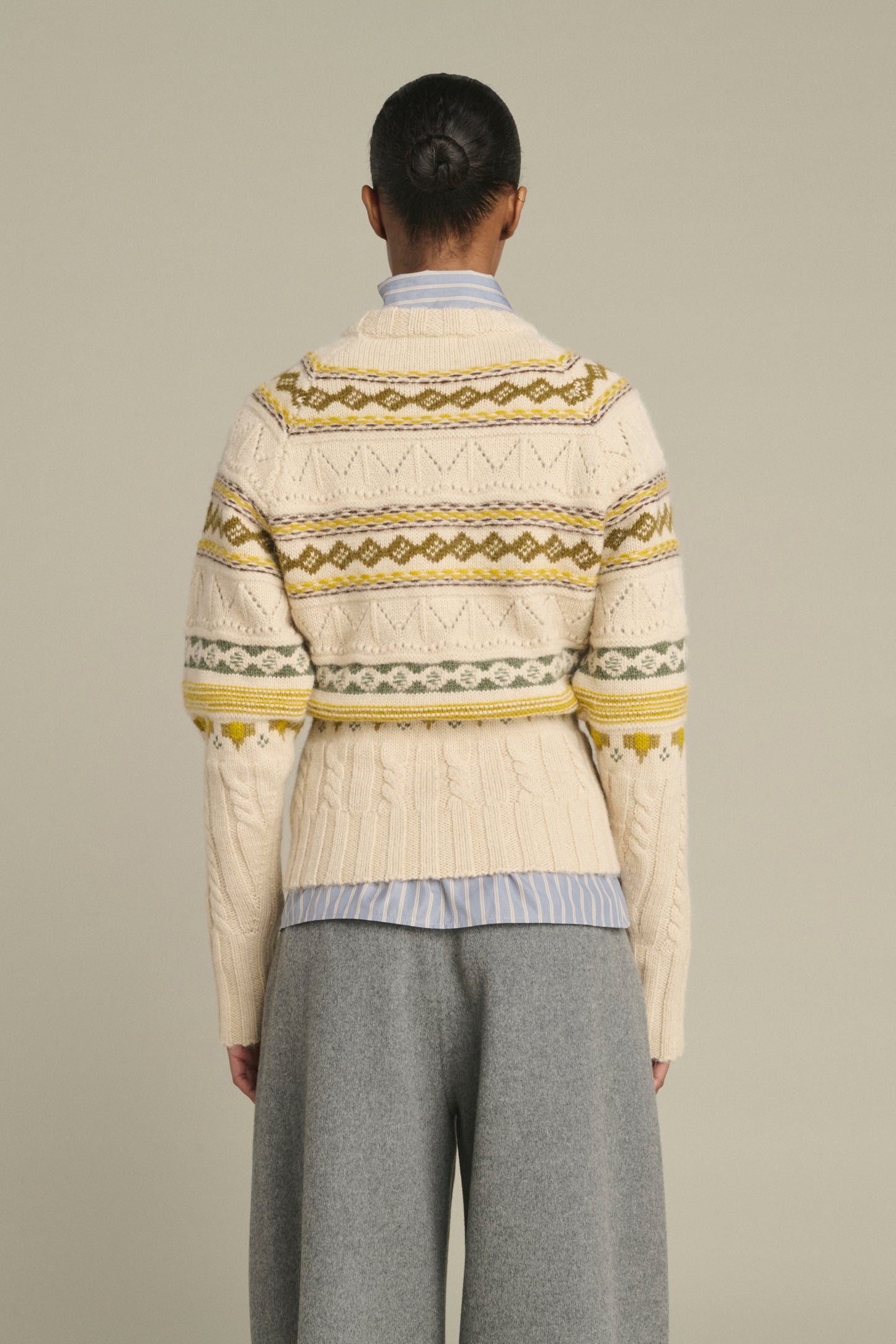 Pull Luis - Multico Beige - Laine Mérinos - Femme