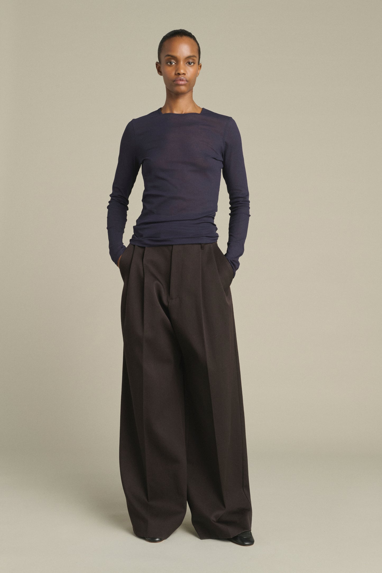 Camiseta Jia - Violeta Oscuro - Algodón - Mujer