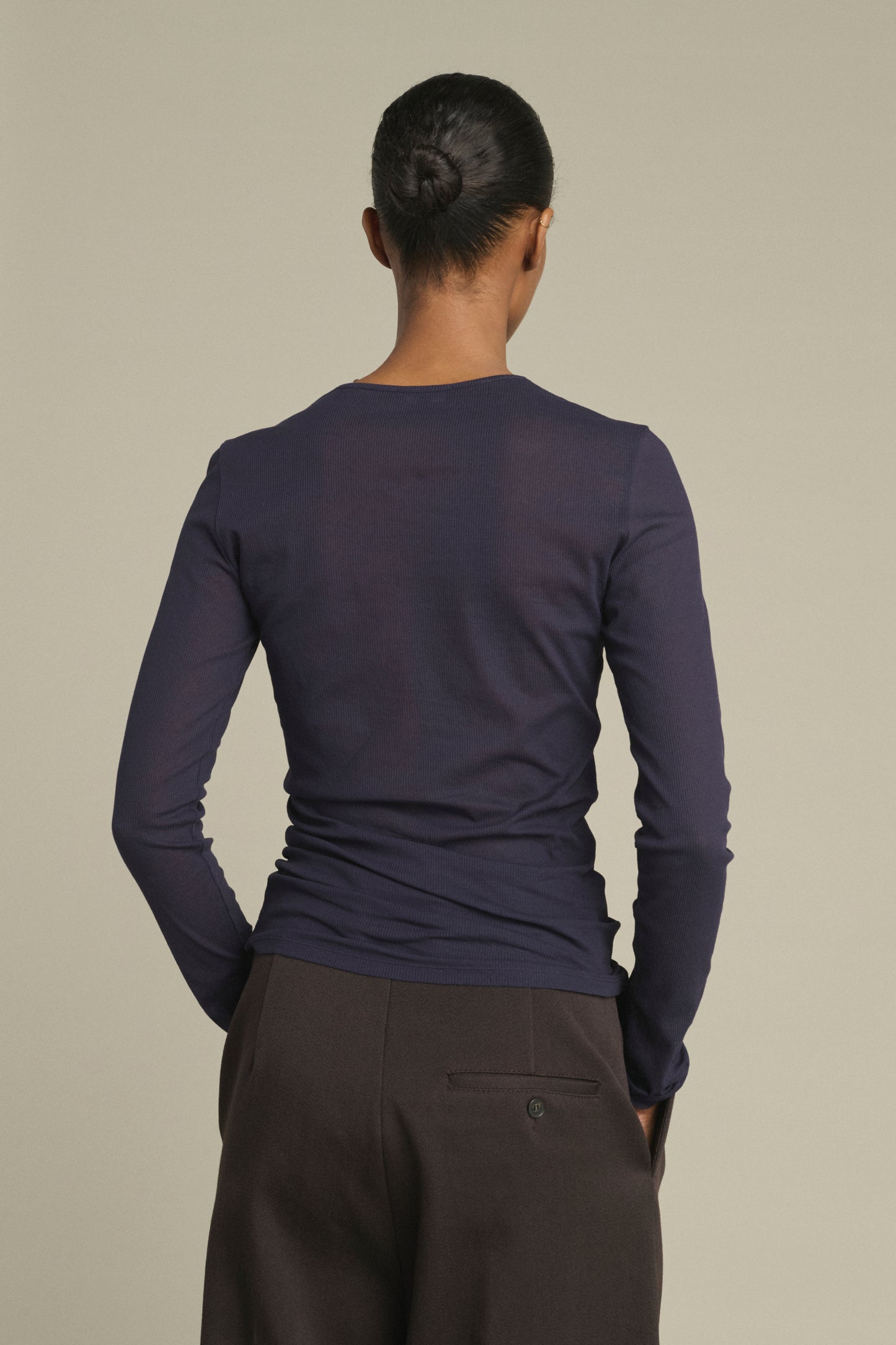 Camiseta Jia - Violeta Oscuro - Algodón - Mujer
