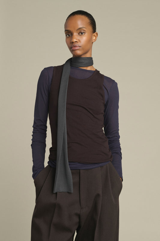 Bufanda Kola - Gris Antracita Jersey de Algodón - Soeur