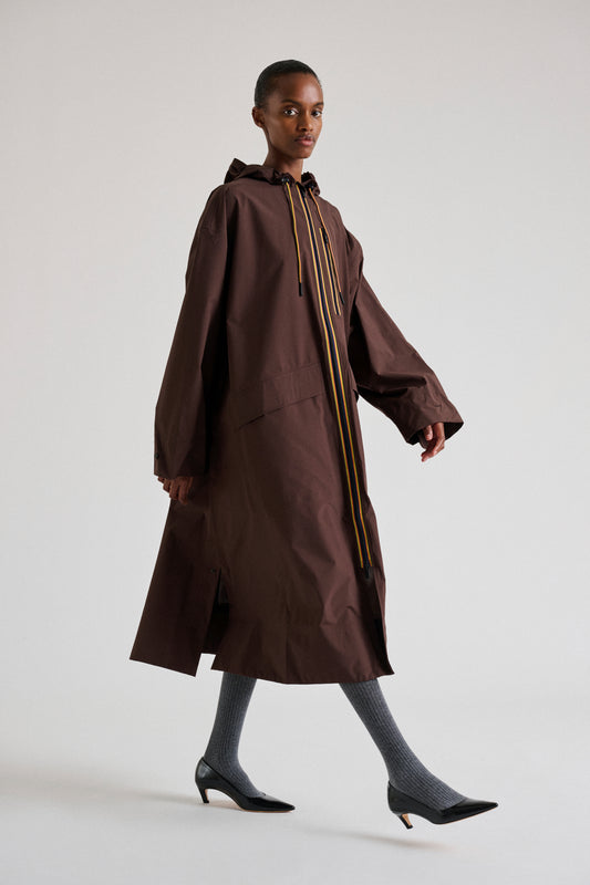 Trench Pradel - Chocolate oversize para mujer - Soeur