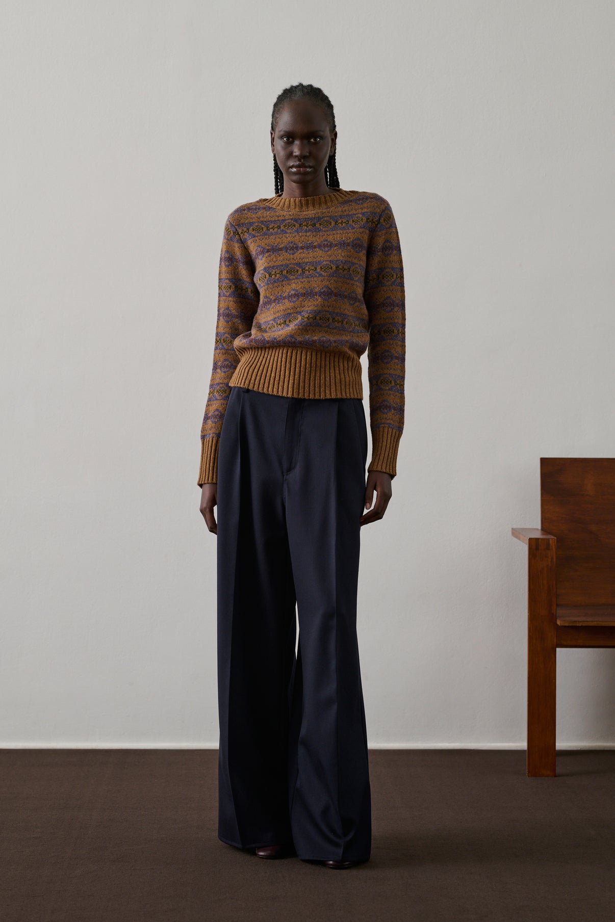 Pantalon Frejus - Bleu Nuit - Laine - Femme vue 1