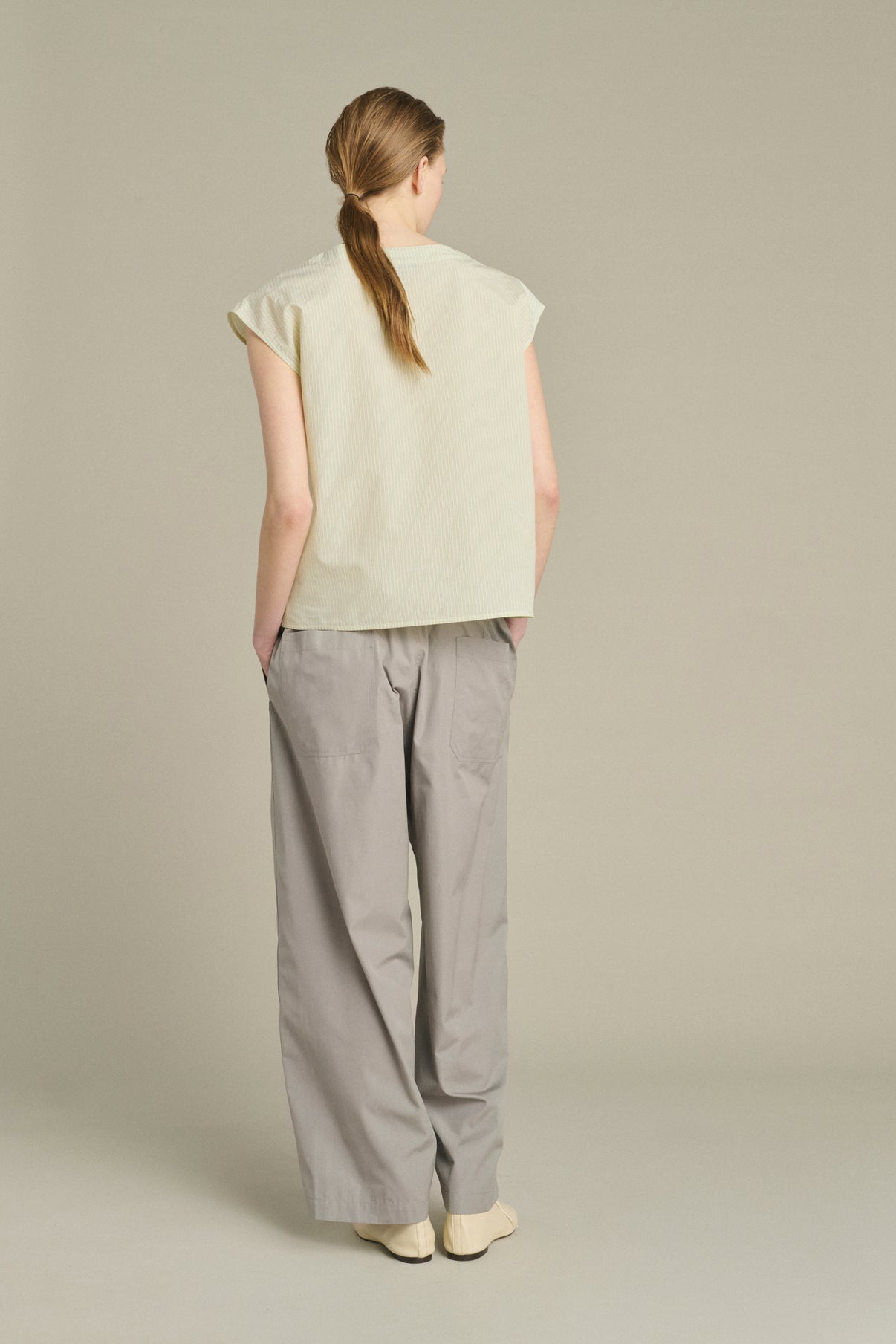 Blouse Lorena - Vert/Écru - Coton - Femme vue 4