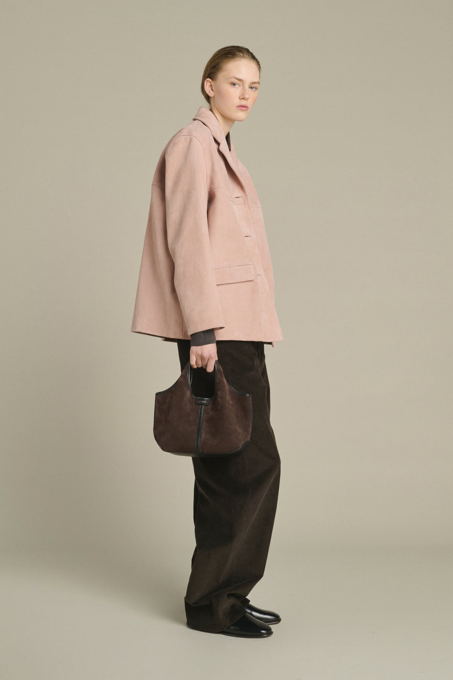 Bolso Douce Mini - Marrón Oscuro - Cuero - Mujer