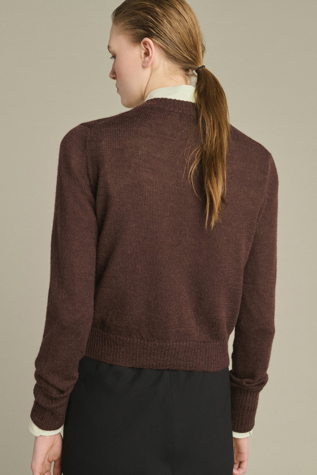 Cardigan Griffith - Marron - Laine - Femme vue 2