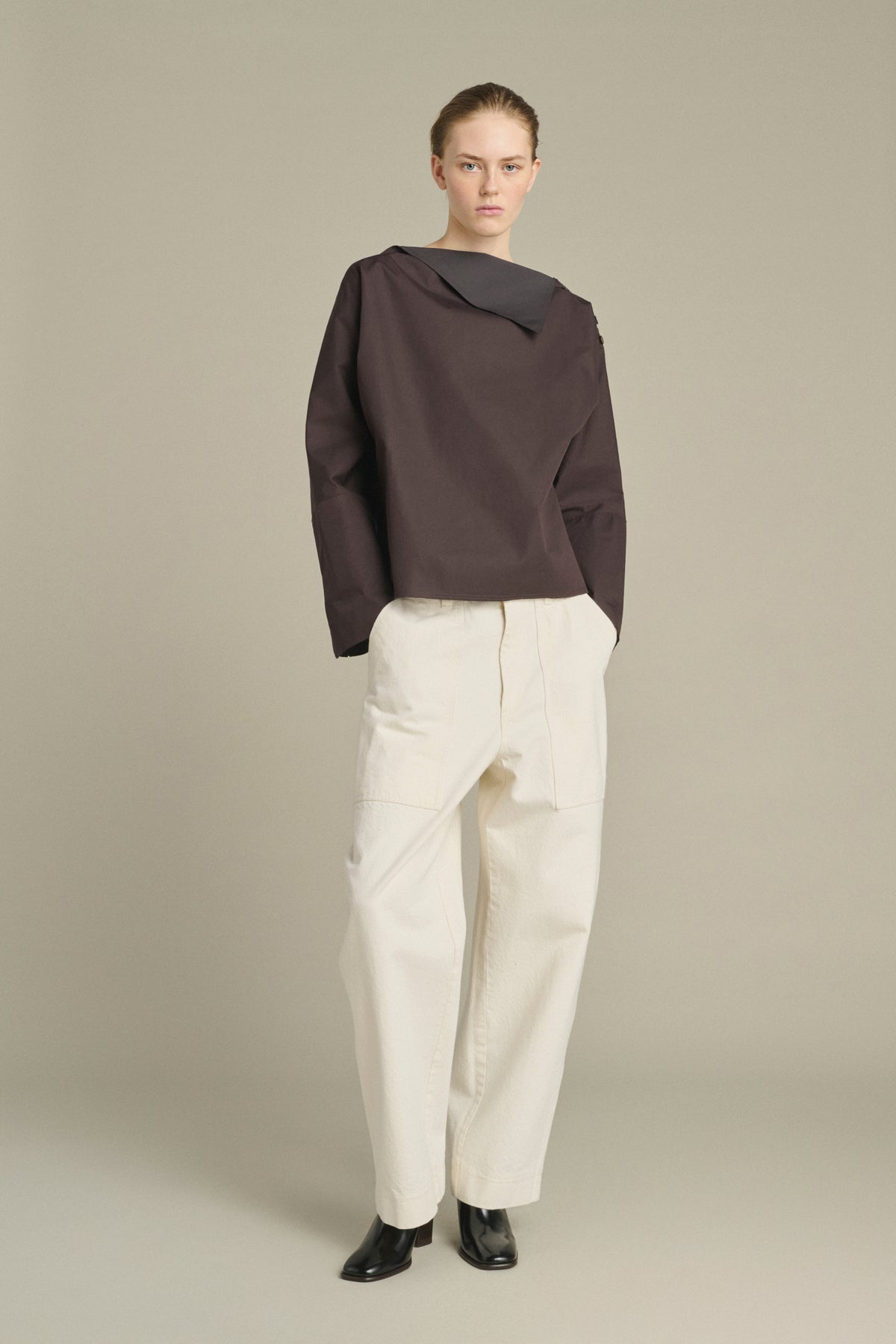 Mules Elba - Negro Piel Glaseada de Tacón Mujer - Soeur vue 3