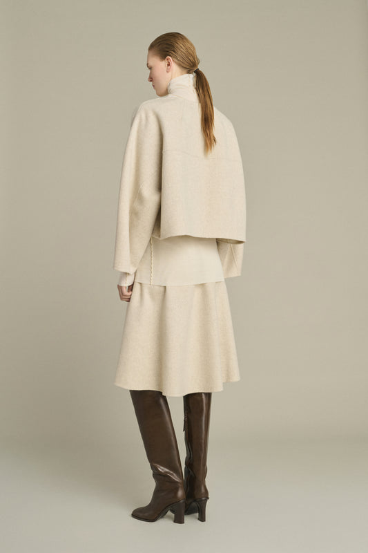Pull Hora - Écru/Gris - Laine - Femme