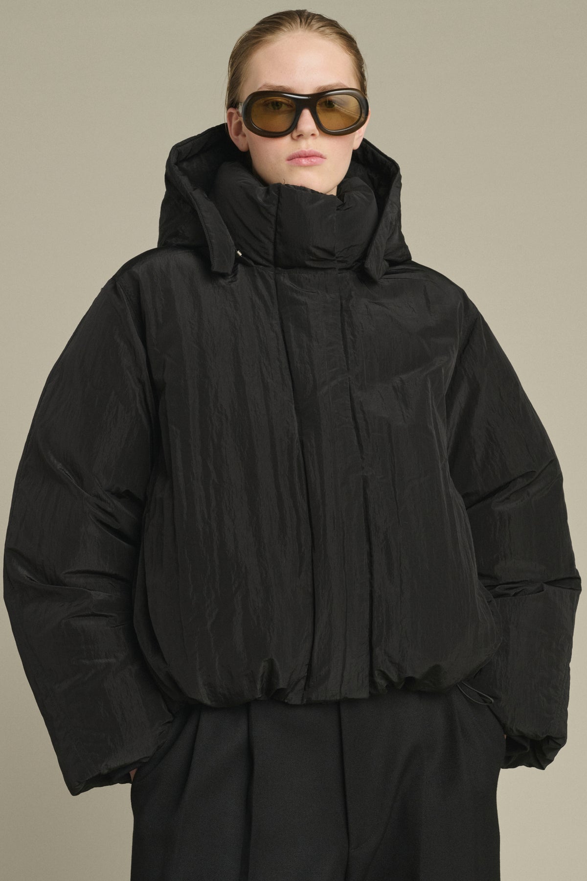 Plumífero Java - Negro Reversible Corto Mujer - Soeur vue 1