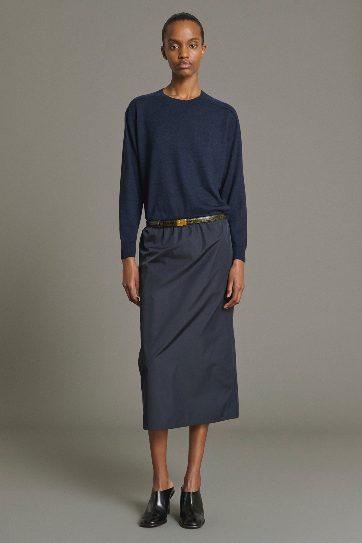 Jersey Pio - Navy lana merina fina mujer - Soeur vue 3