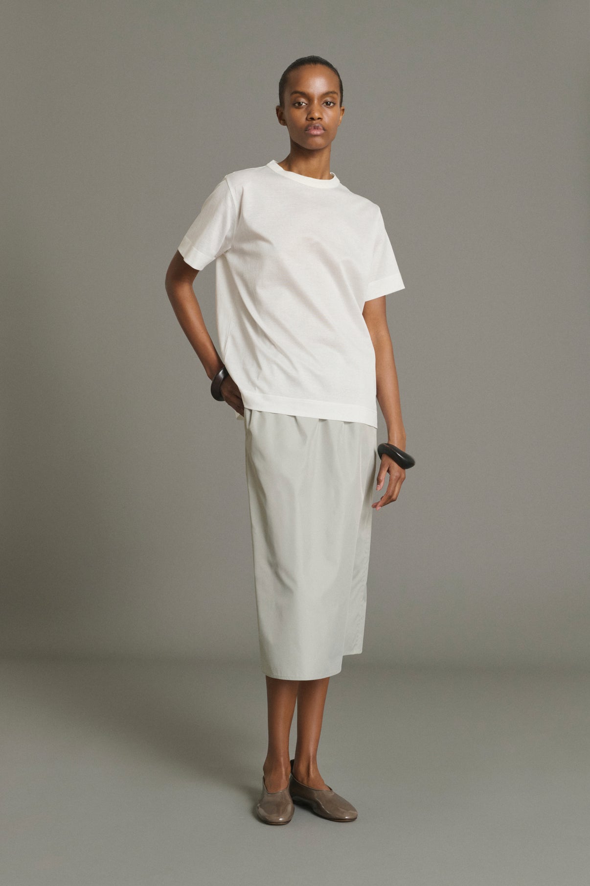 Camiseta Basic - Blanco algodón mercerizado mujer - Soeur vue 5