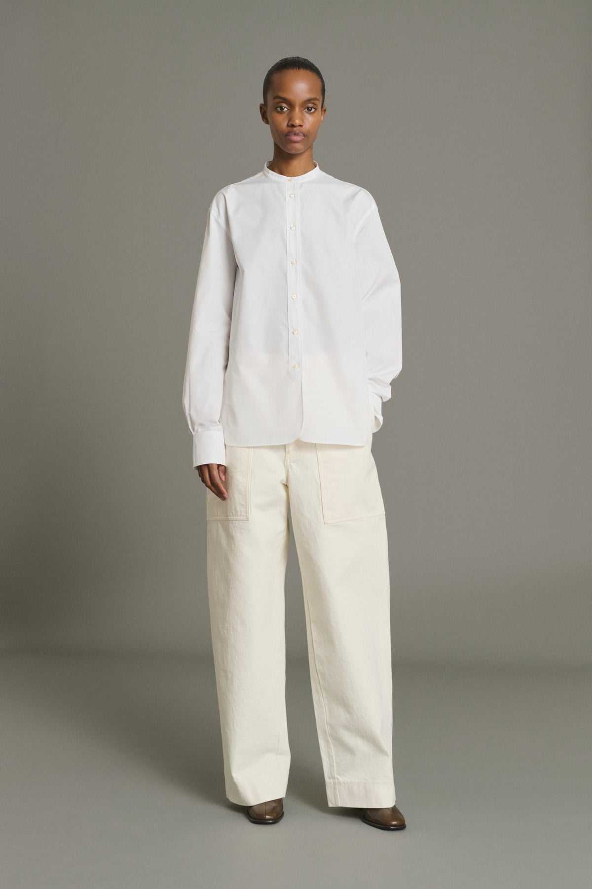 Chemise Bermudes - Blanc Popeline Bio Femme - Soeur vue 5