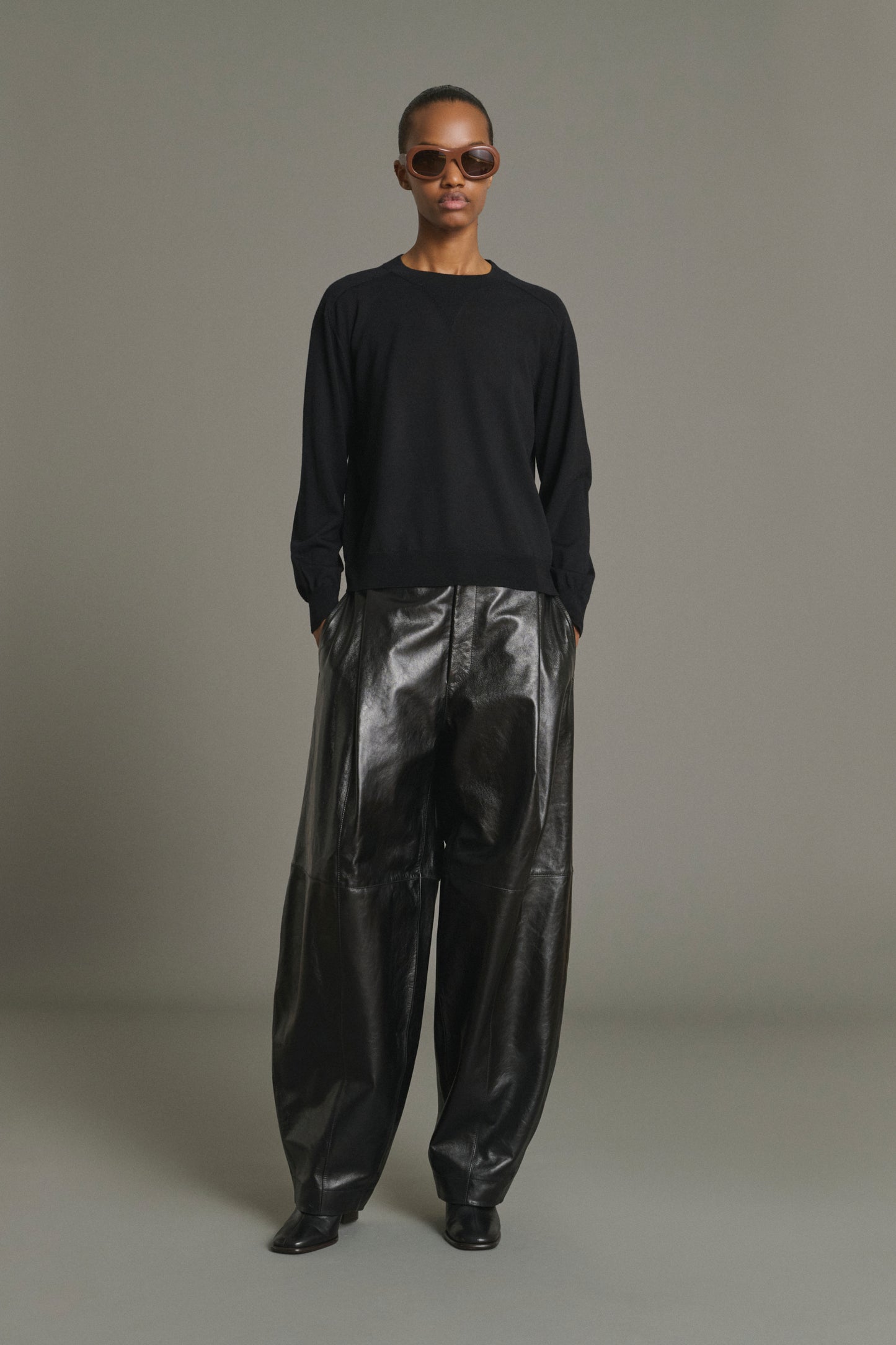 Pull Pio - Noir - Laine Mérinos - Femme