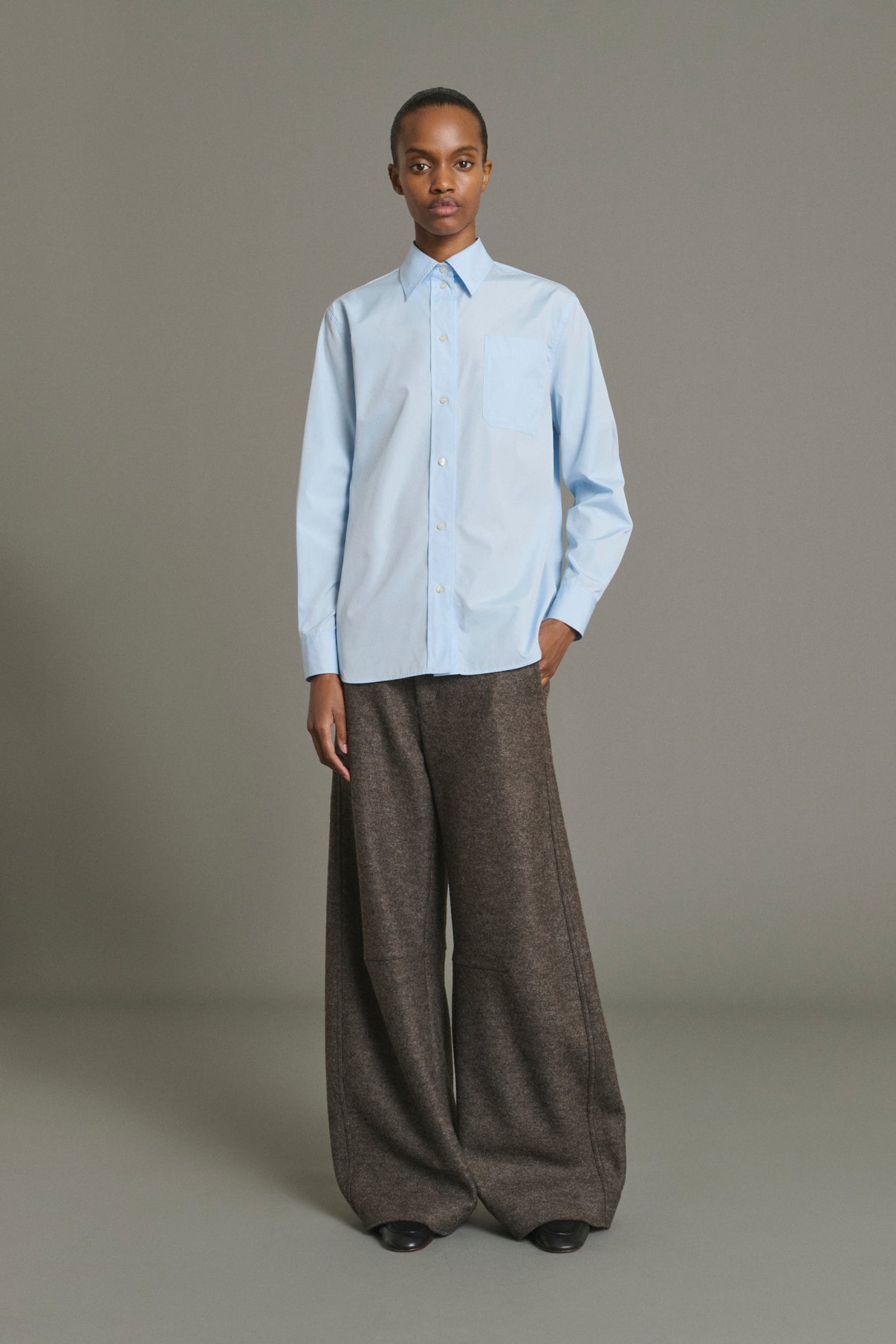 Camisa Saphir - Azul Cielo Popelín Orgánico Mujer - Soeur vue 5