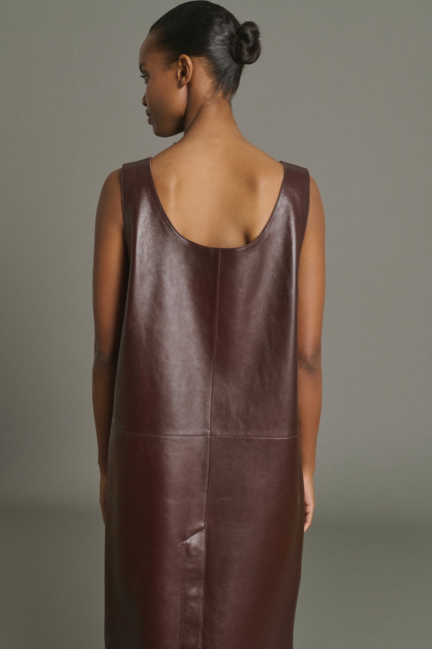 Vestido Joa - Burdeos - Cuero - Mujer