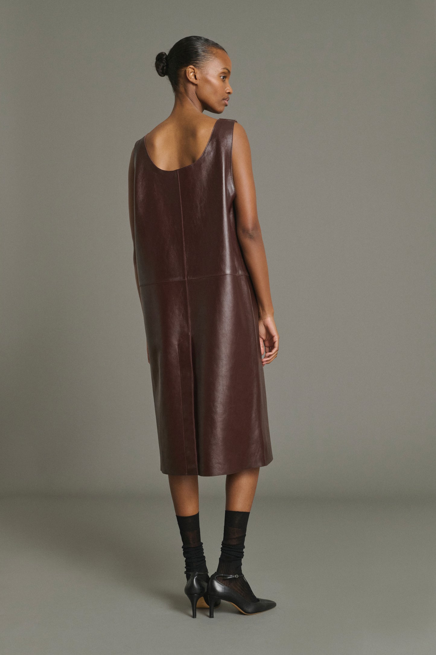 Vestido Joa - Burdeos - Cuero - Mujer