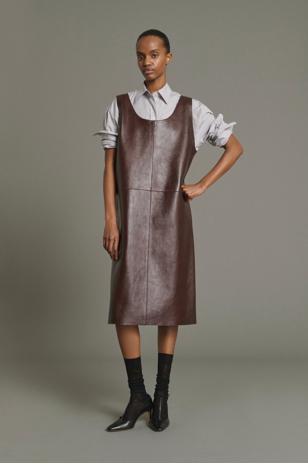 Vestido Joa - Burdeos - Cuero - Mujer vue 5