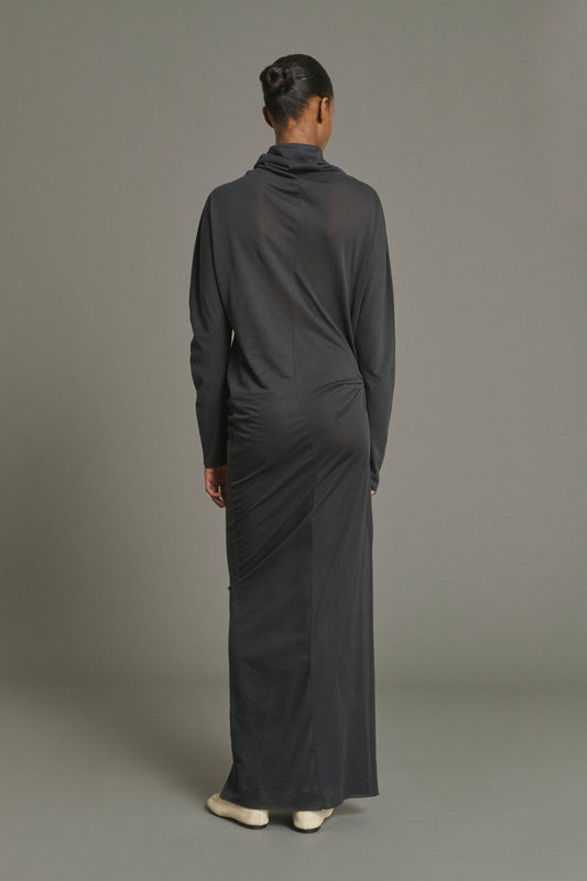 Vestido Lola - Gris Antracita - Algodón - Mujer