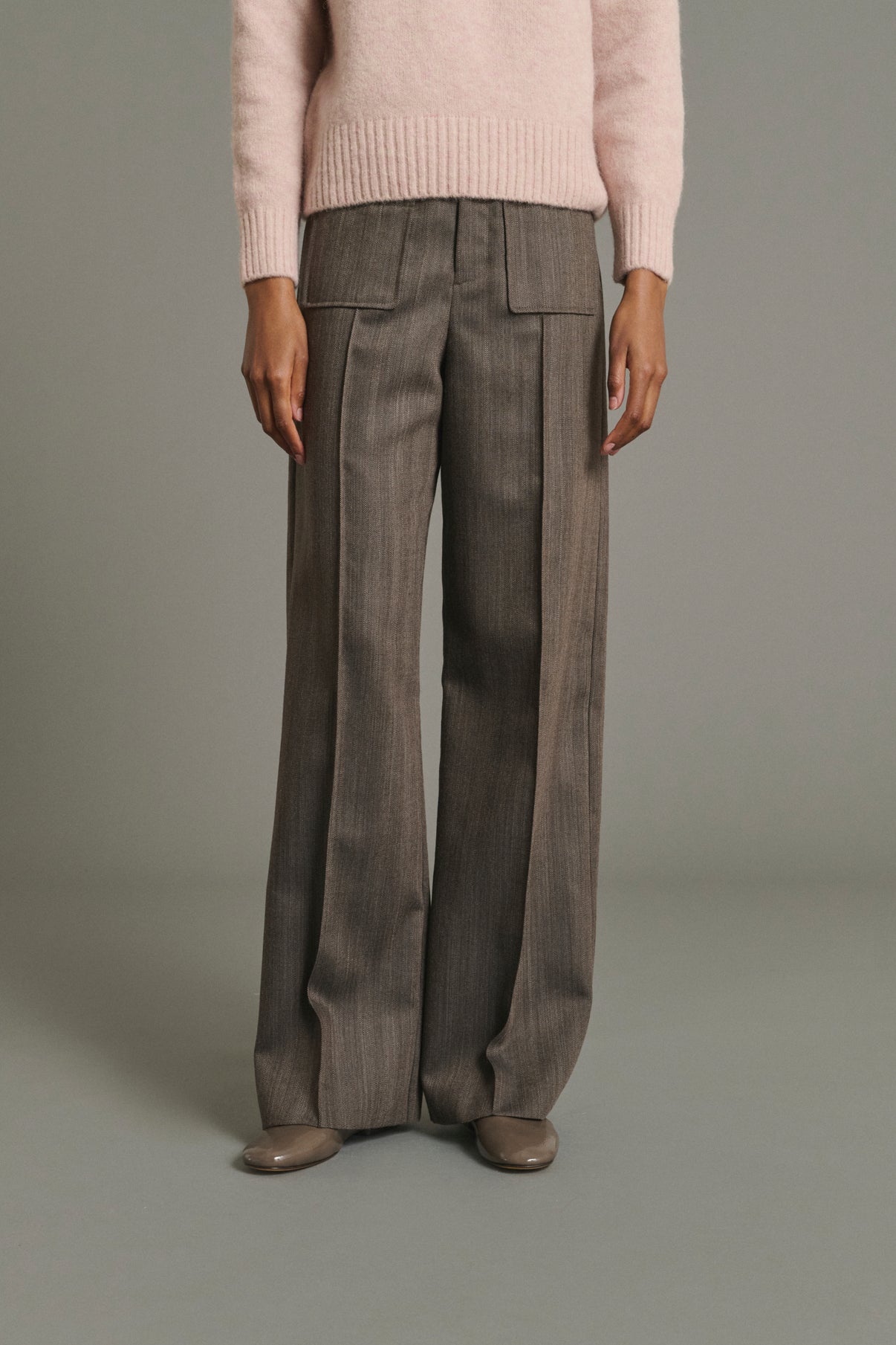 Pantalón Harold - Marrón Glacé - Lana - Mujer vue 2