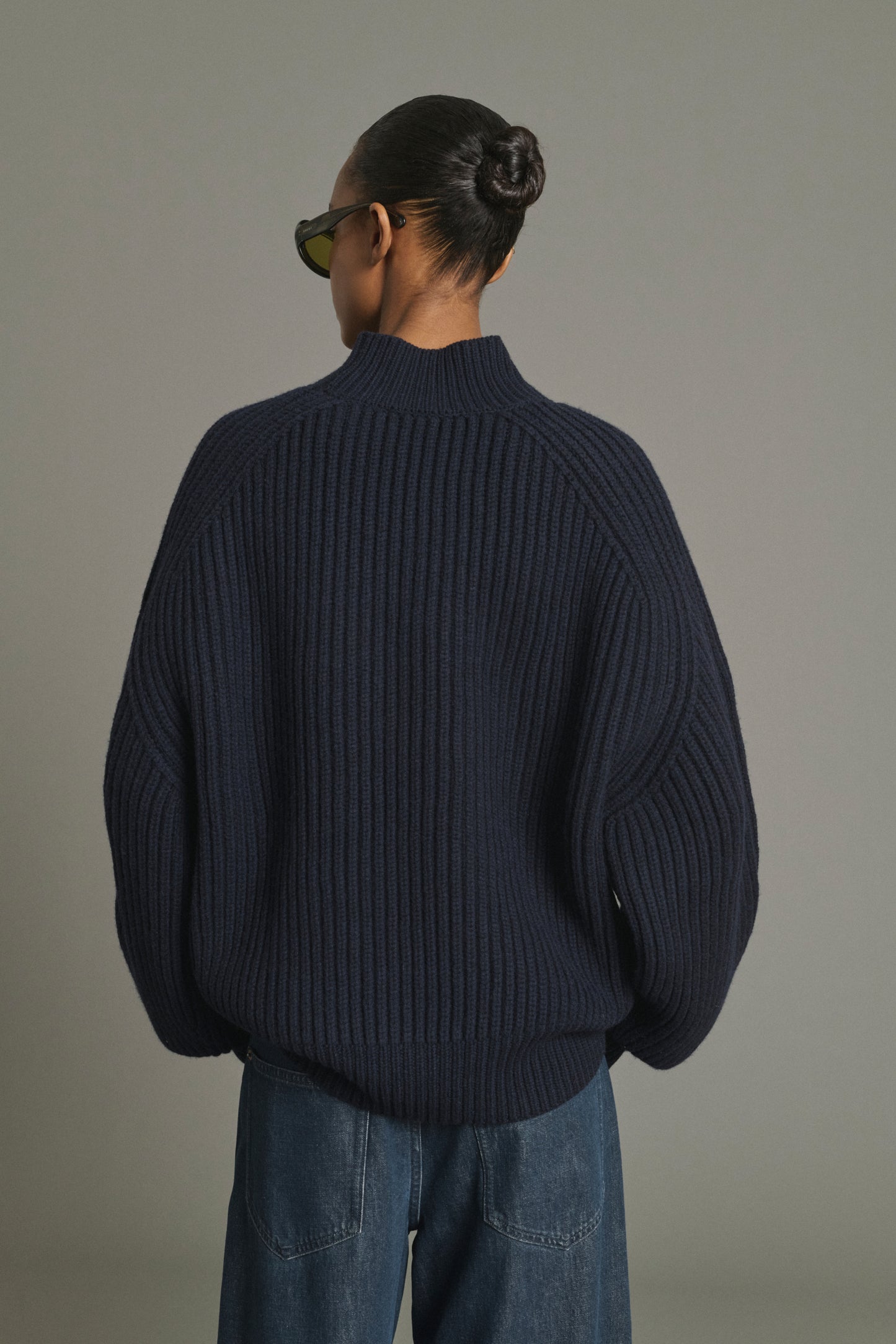 Jersey Flamand - Navy lana merina costillas gruesas - Soeur