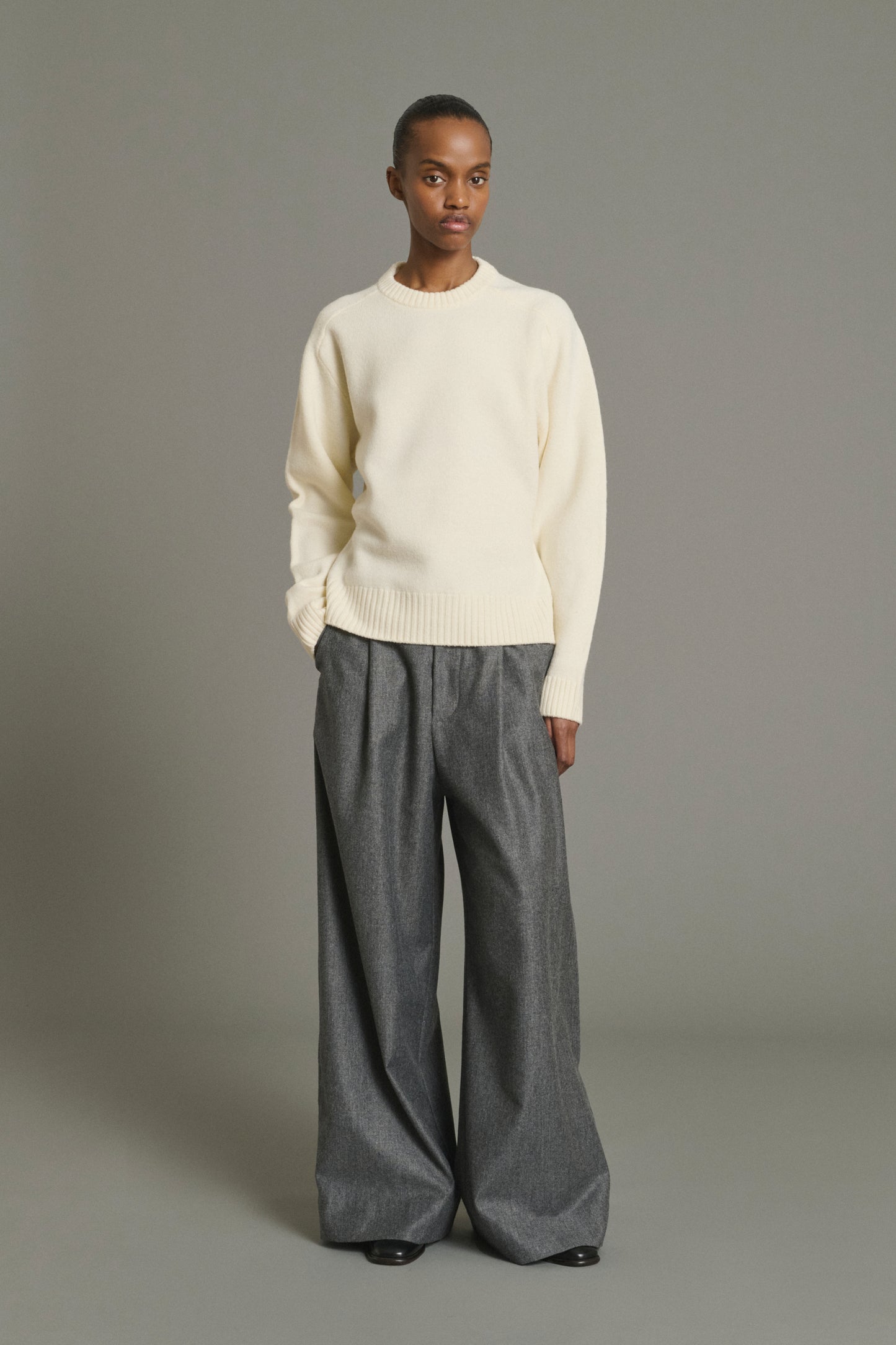 Pull Jeremie - Écru - Laine Mérinos - Femme