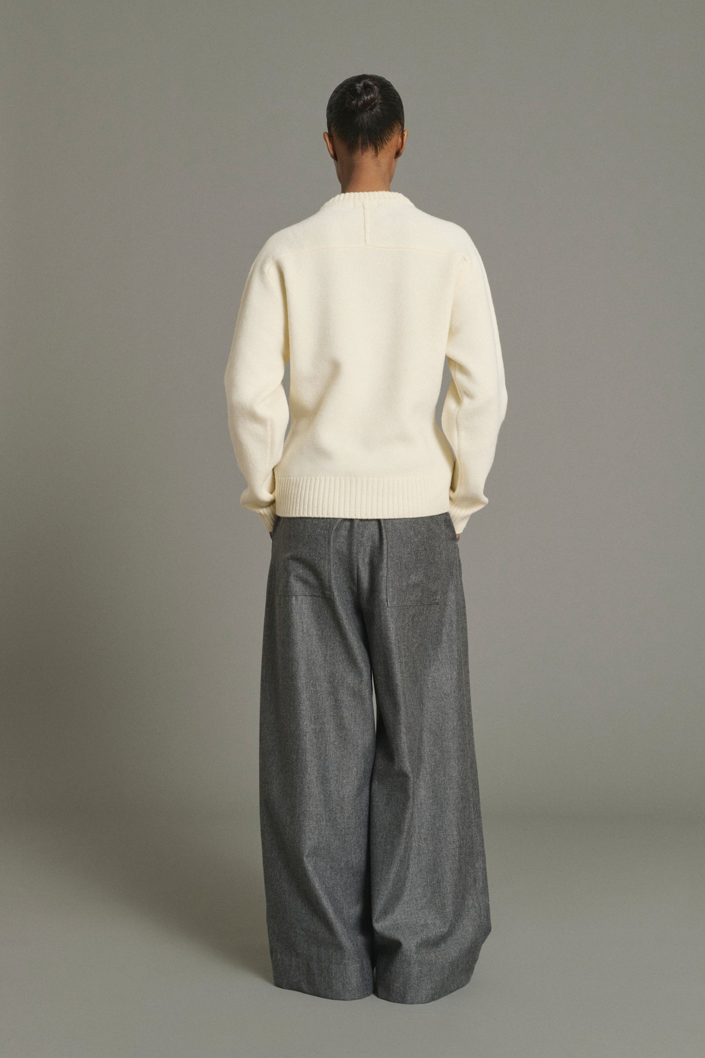 Pull Jeremie - Écru - Laine Mérinos - Femme