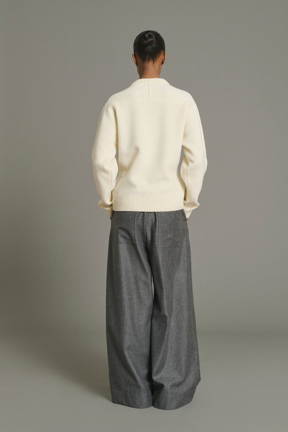 Pantalon Hugues - Gris Chiné - Laine - Femme vue 2
