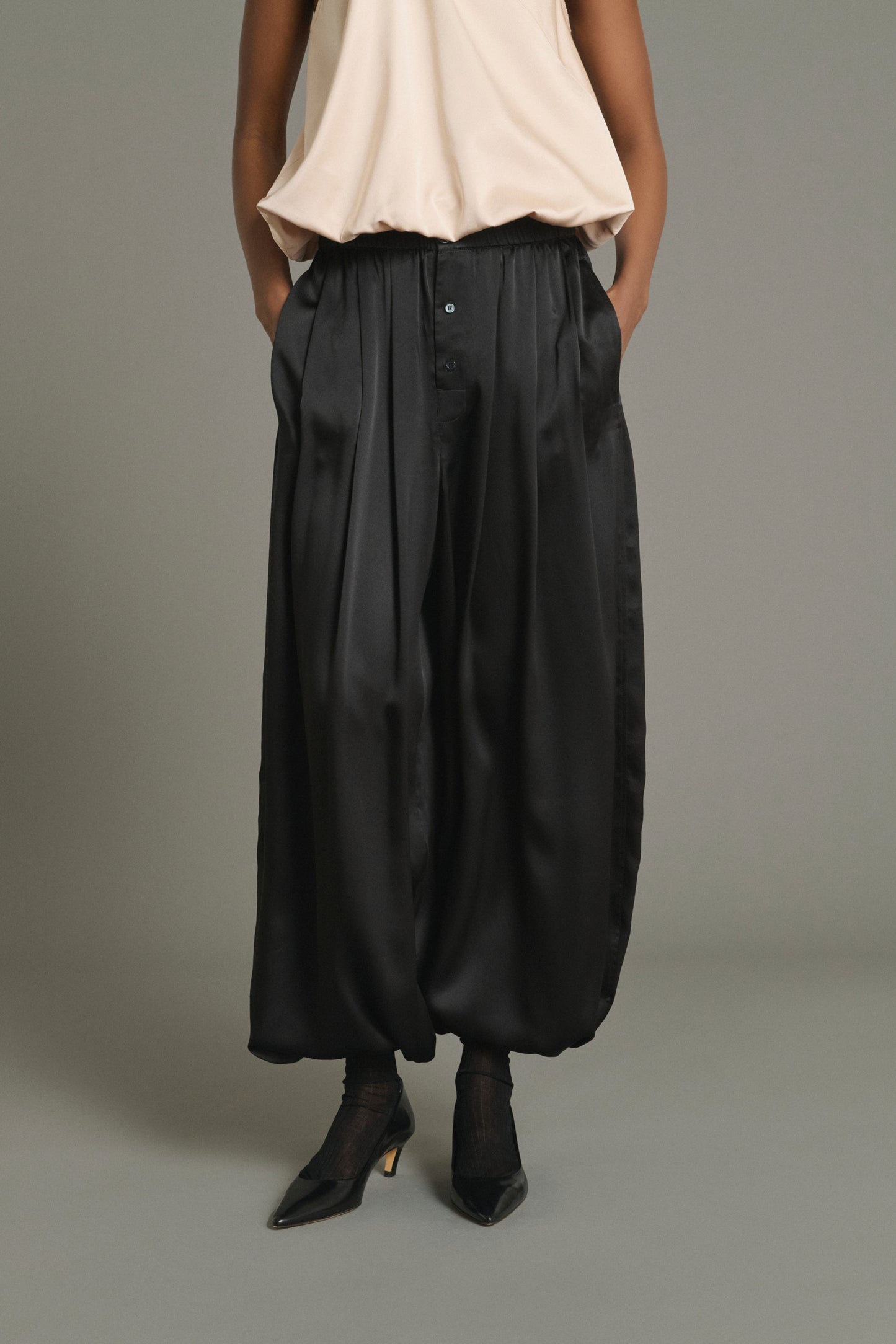 Pantalón Leopold - Negro - Seda - Mujer
