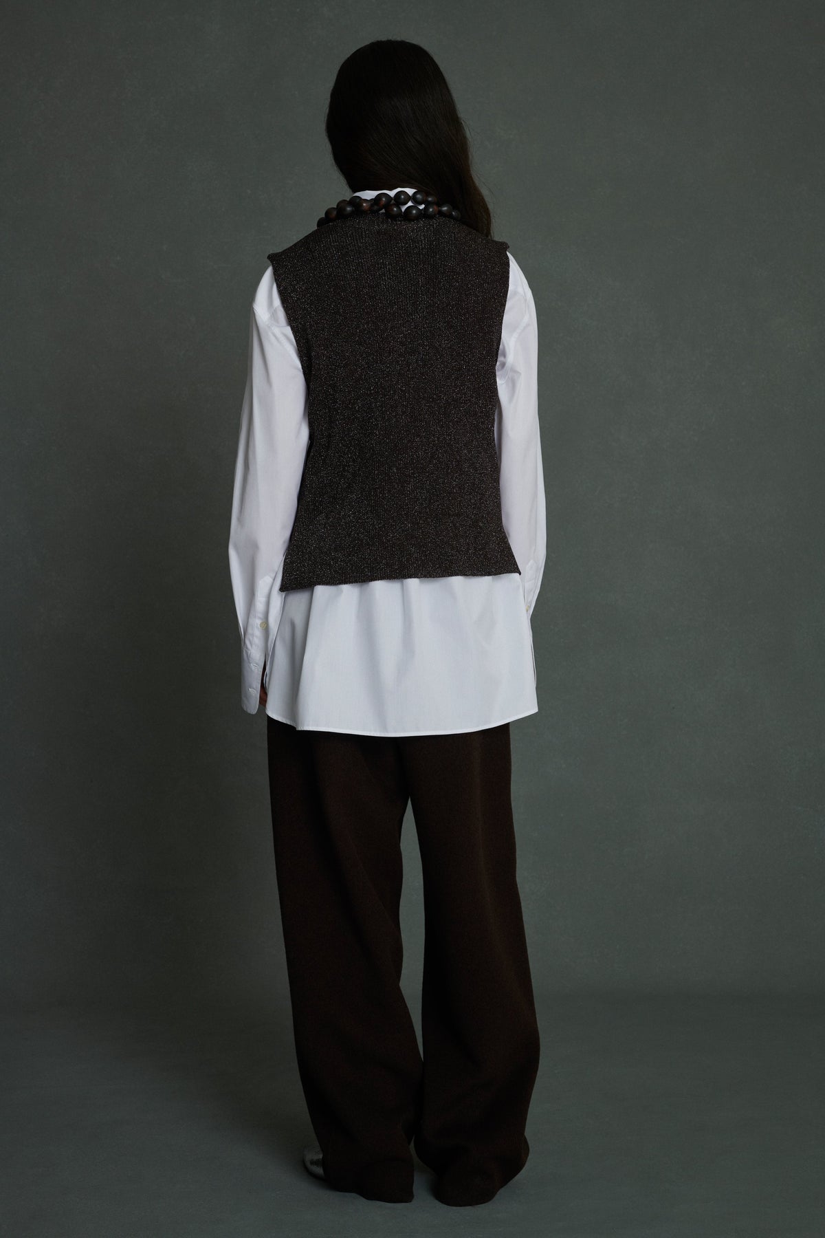 PULL VIDA MARRON/ARGENT vue 4