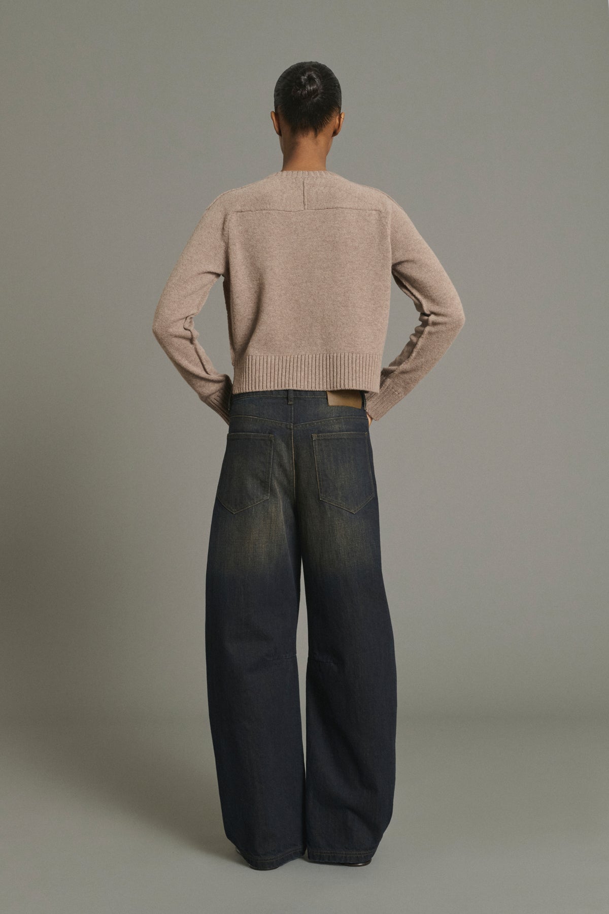 Cárdigan Virginia - Beige jaspeado - Lana merino - Mujer