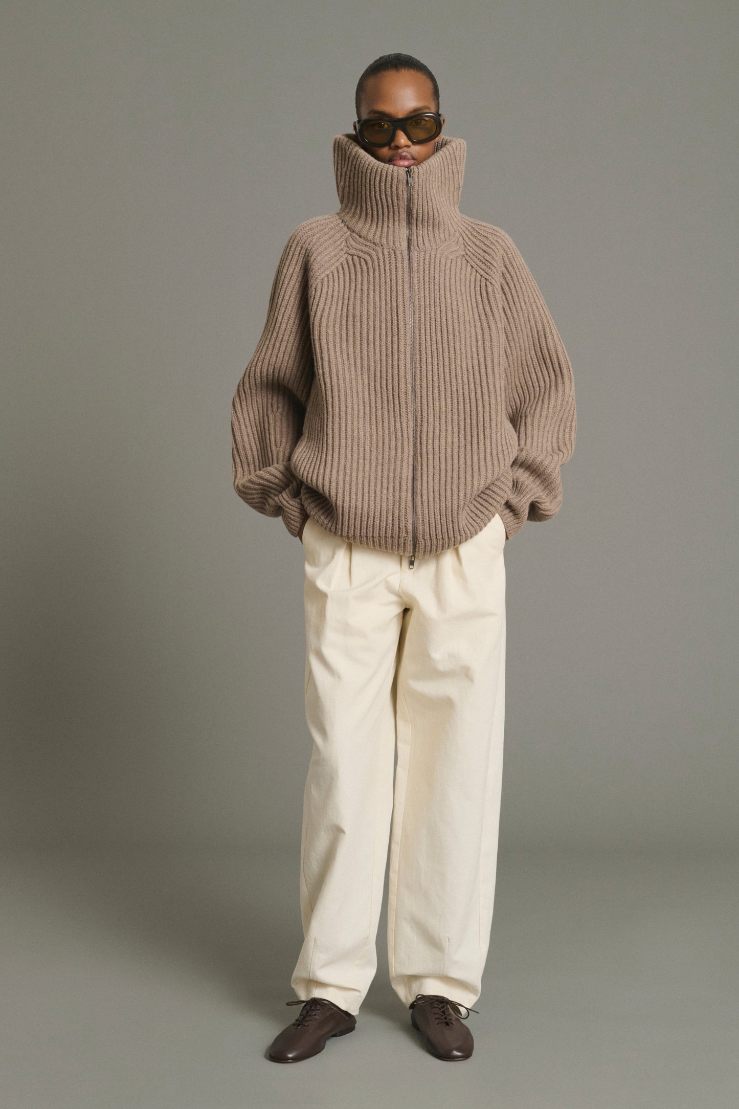 Veste Jasper - Beige Chiné - Laine Mérinos - Femme