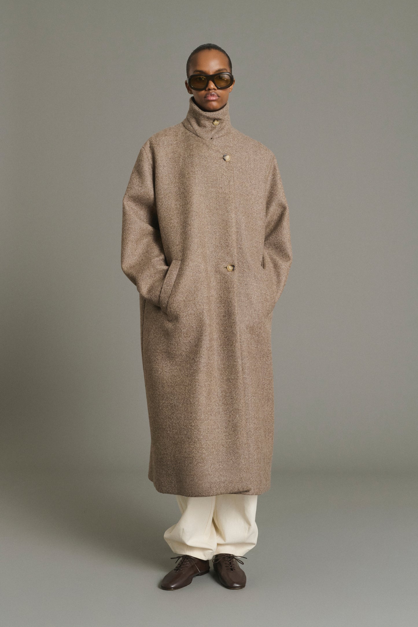 Abrigo Germain - Taupe - Lana - Mujer