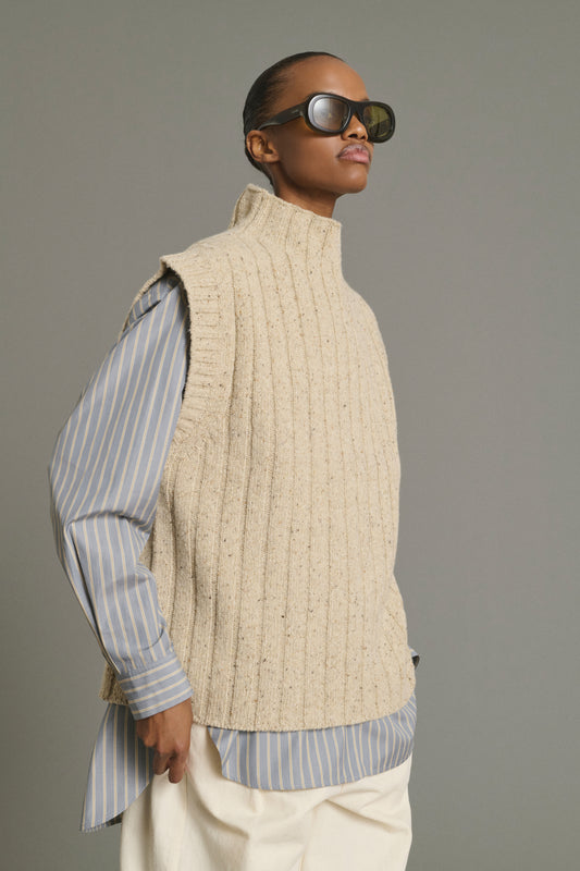 Pull Jethro - Beige Clair - Laine - Femme