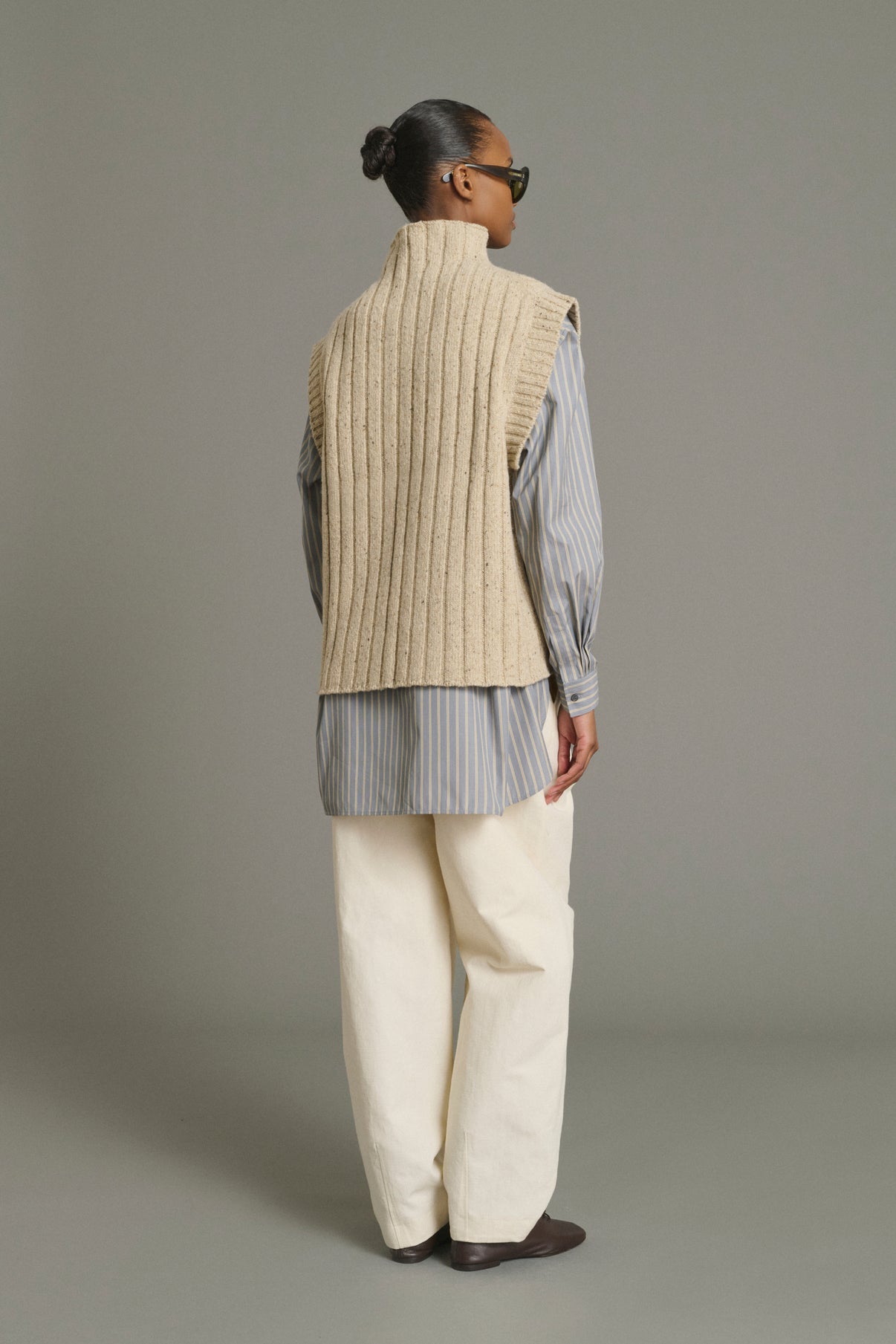 Pull Jethro - Beige Clair - Laine - Femme vue 2