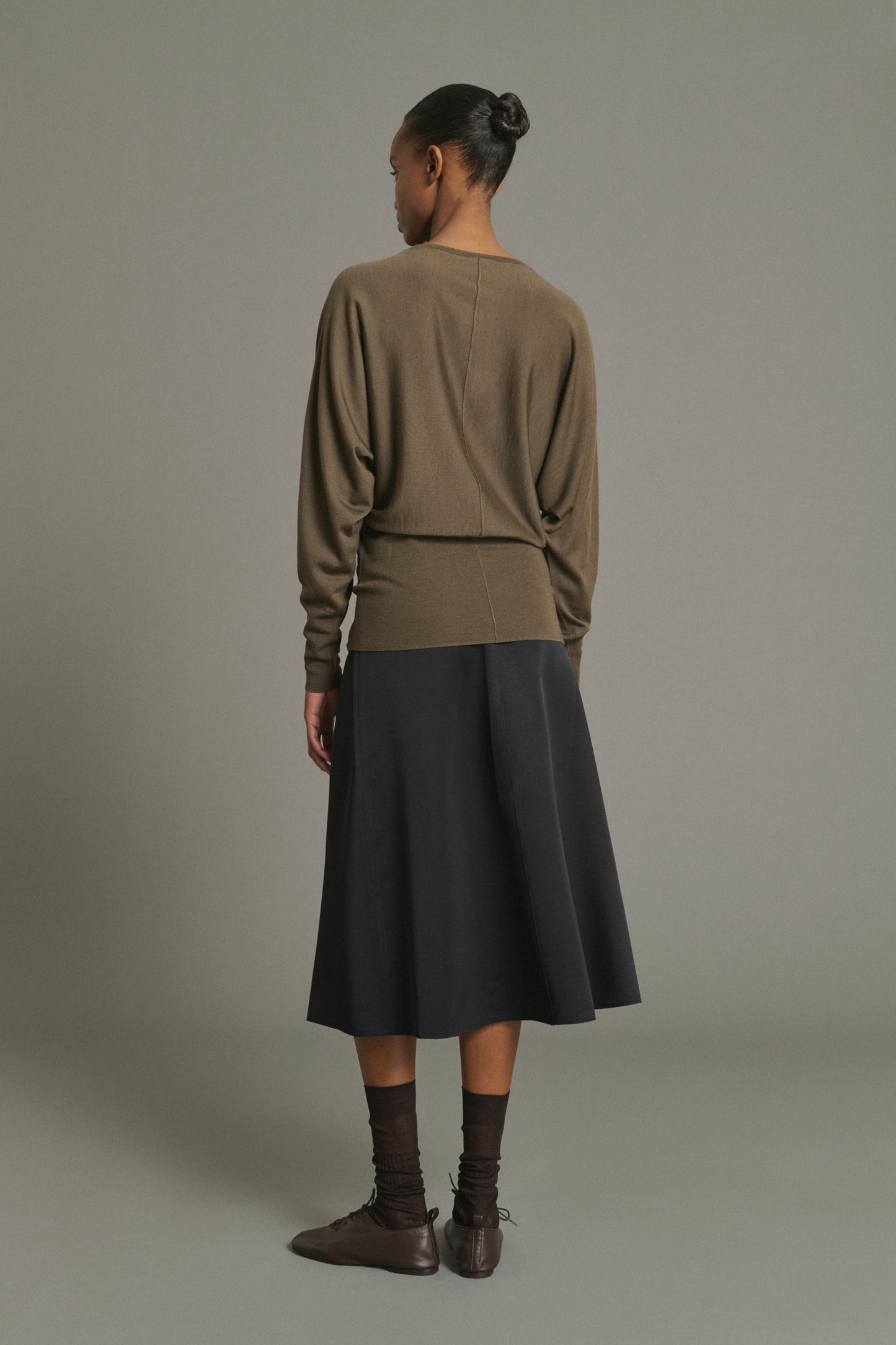 Pull Lina - Kaki - Laine Mérinos - Femme