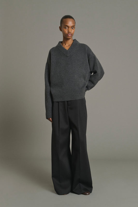 Pull Julie - Gris Anthracite - Laine Mérinos - Femme