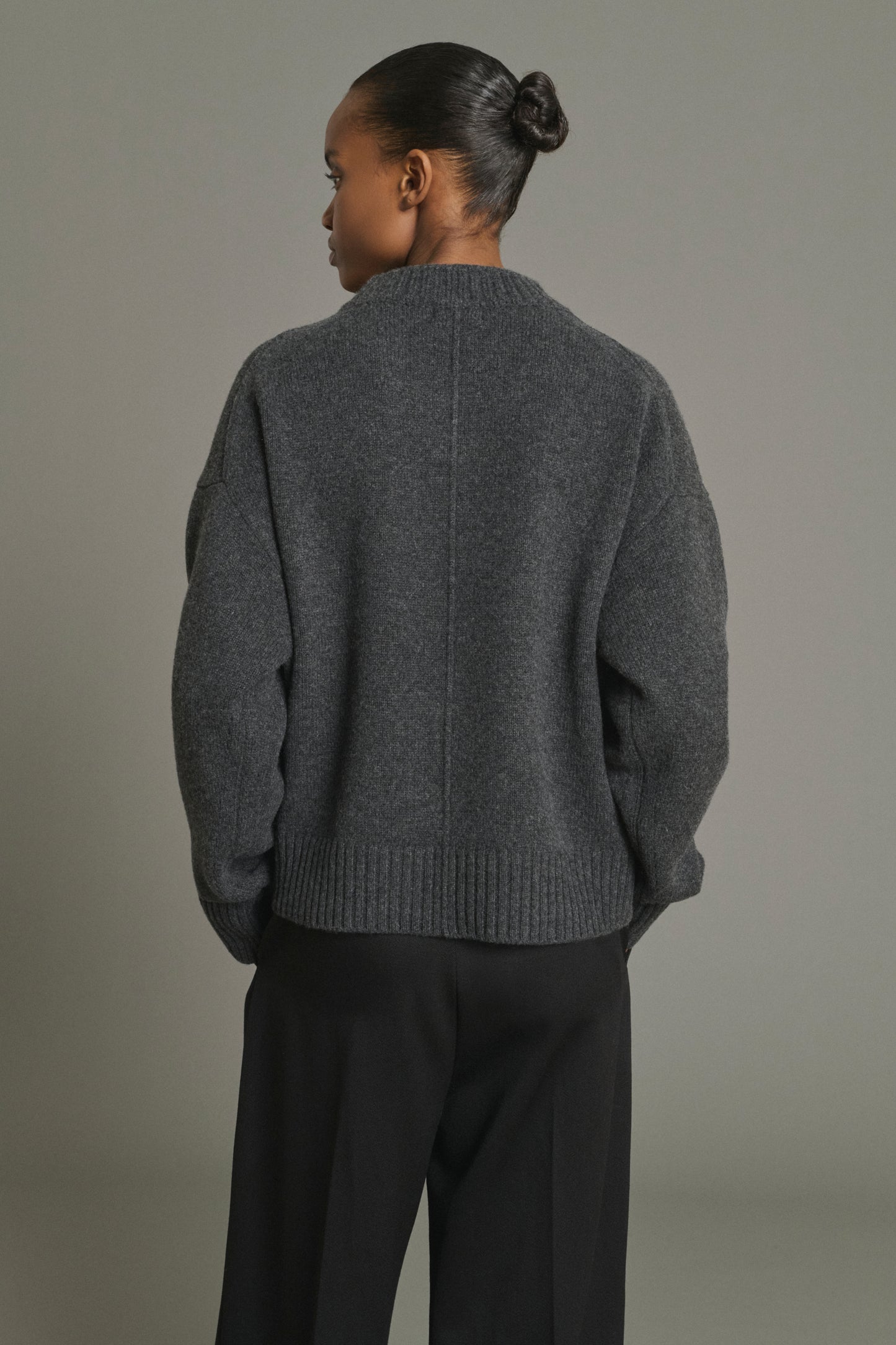 Pull Julie - Gris Anthracite - Laine Mérinos - Femme