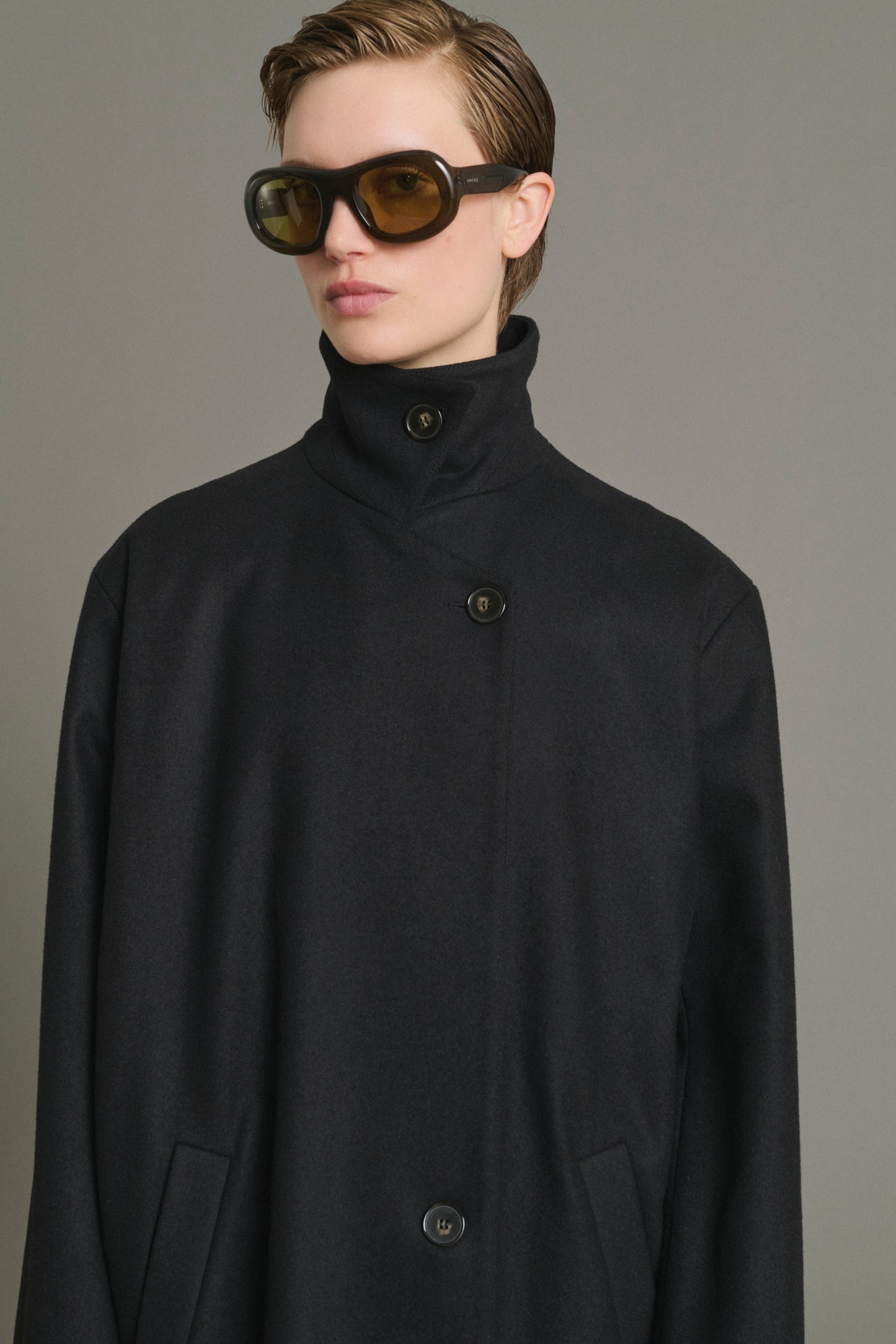 Abrigo Germain - Negro - Lana - Mujer