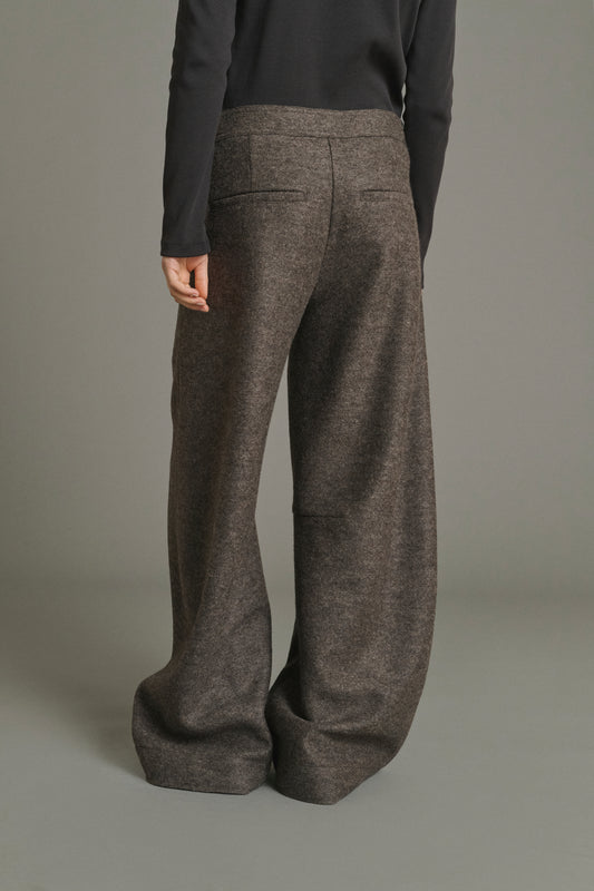 Pantalon Gibson - Taupe Chiné - Laine - Femme