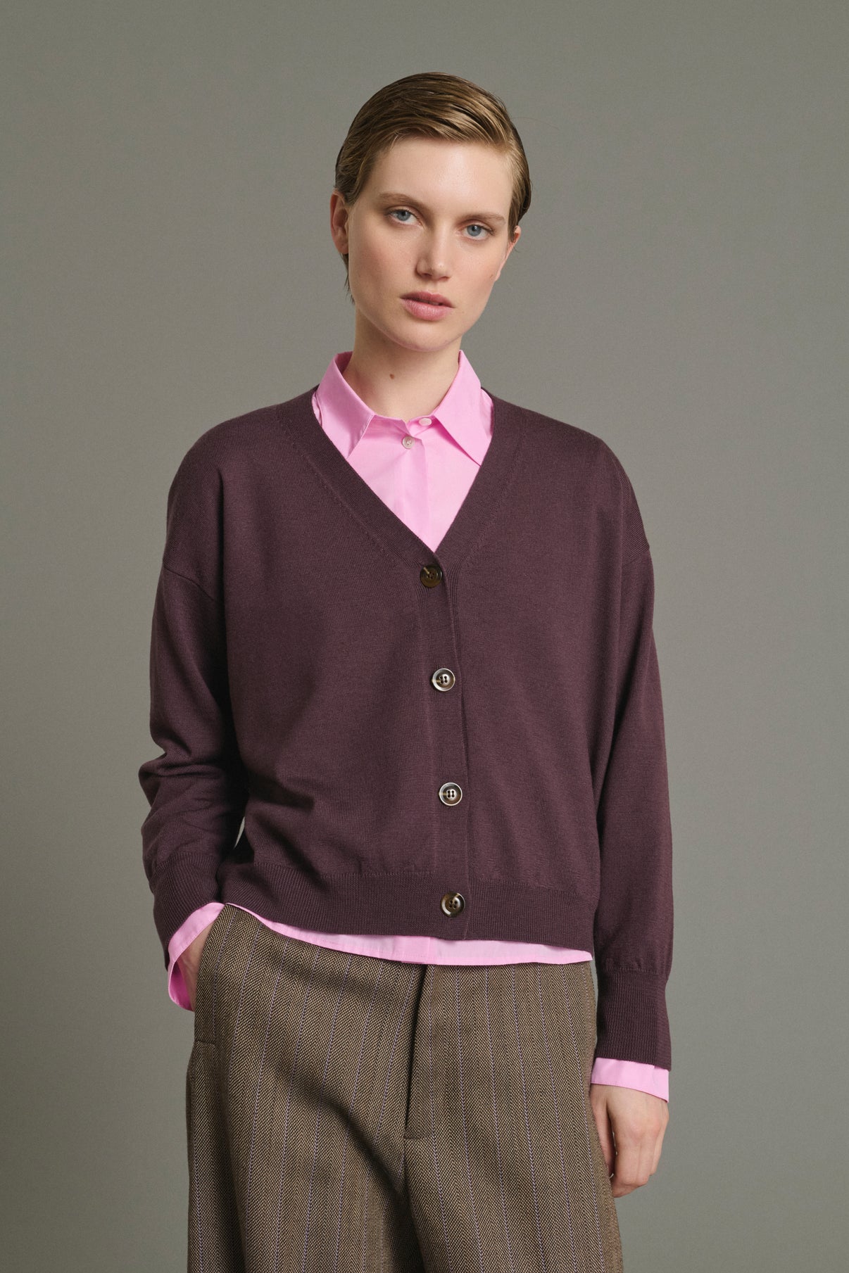 Cardigan Idem - Figue - Laine Mérinos - Femme vue 3