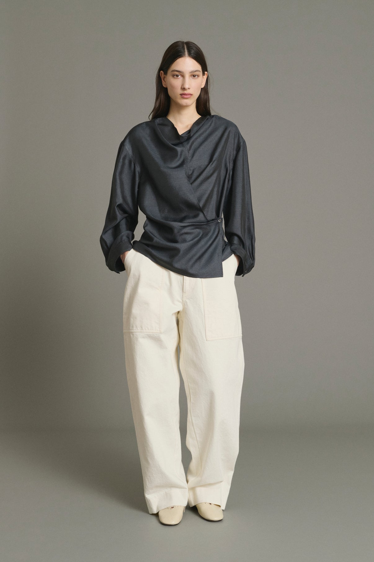 Blouse Jenny - Gris Anthracite - Soie - Femme vue 1