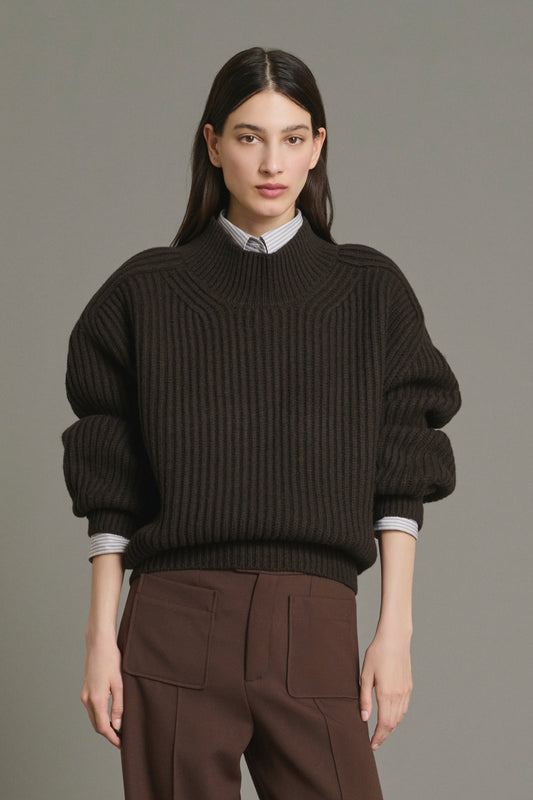 Jersey Flamand - Chocolate - Lana Merino - Mujer