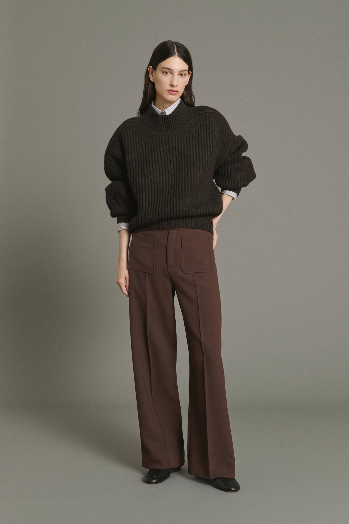 Jersey Flamand - Chocolate - Lana Merina - Mujer vue 1