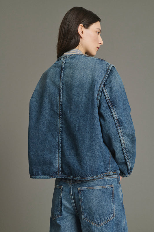 Chaqueta Agatha - Azul Denim Algodón Mujer - Soeur
