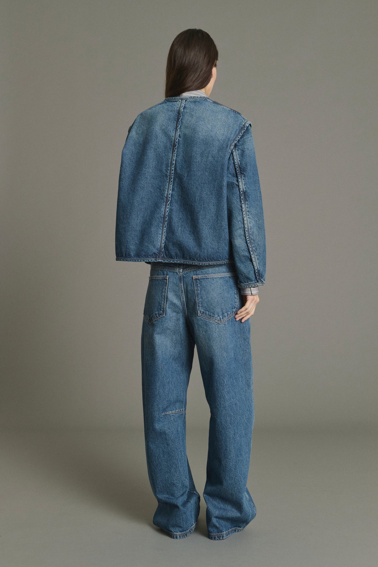 Chaqueta Agatha - Azul Denim Algodón Mujer - Soeur vue 2
