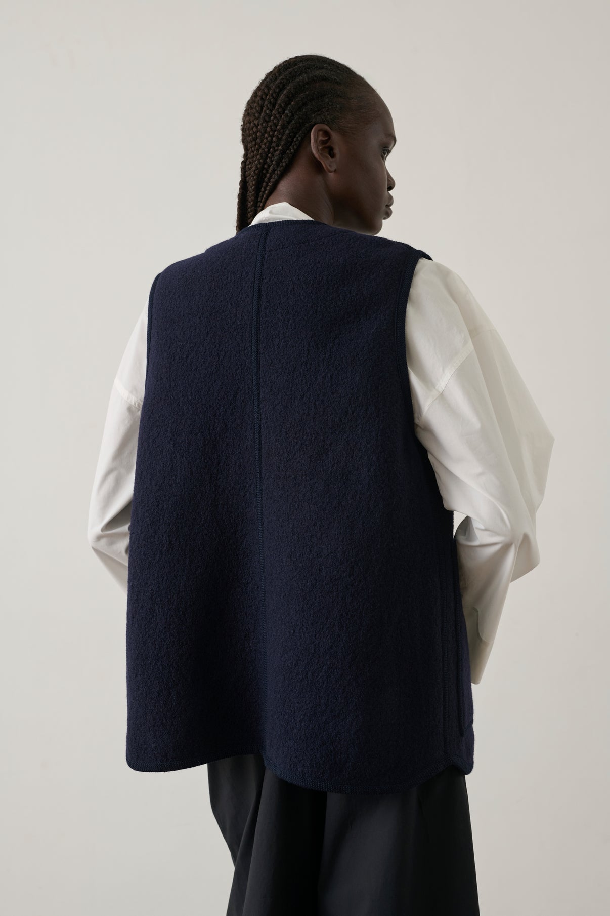 Veste Chicago - Navy - Laine - Femme vue 3