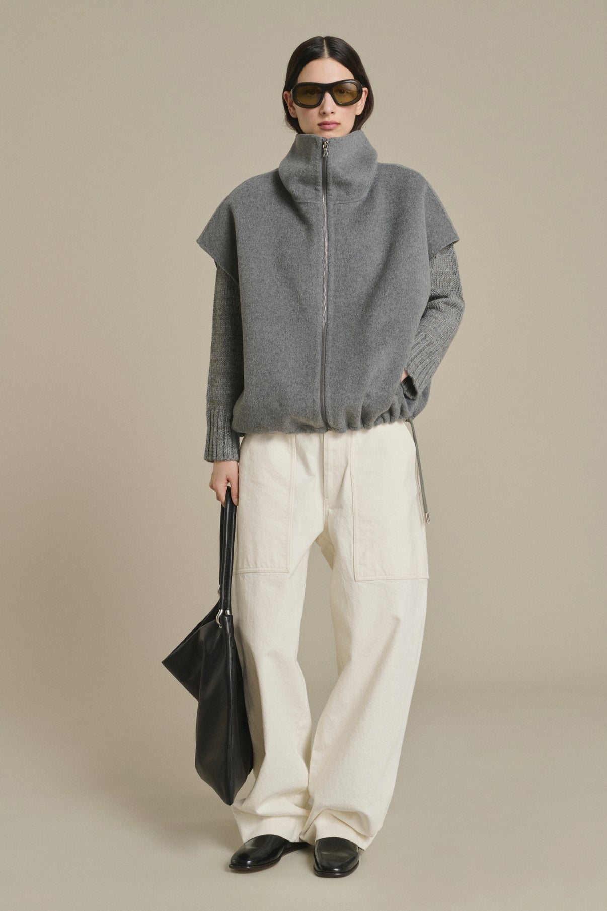 Blouson Juno - Gris Clair - Laine - Femme vue 1