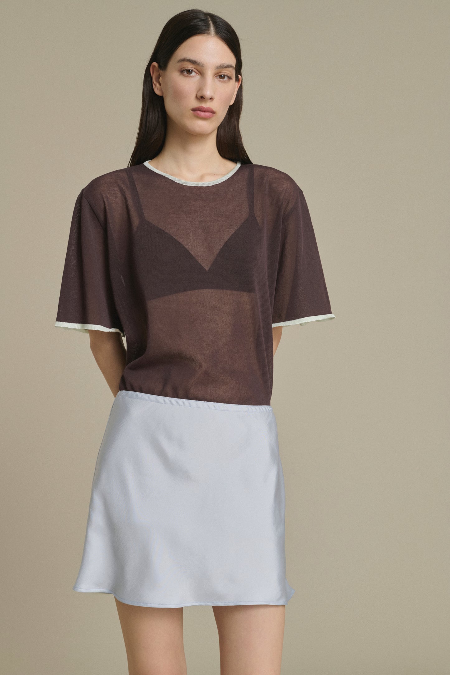 Falda Anna mini azul cielo de punto Soeur & TL180 - Soeur